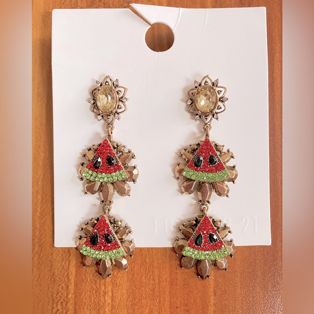 3 for $8 - Forever 21 Watermelon Charm Earrings